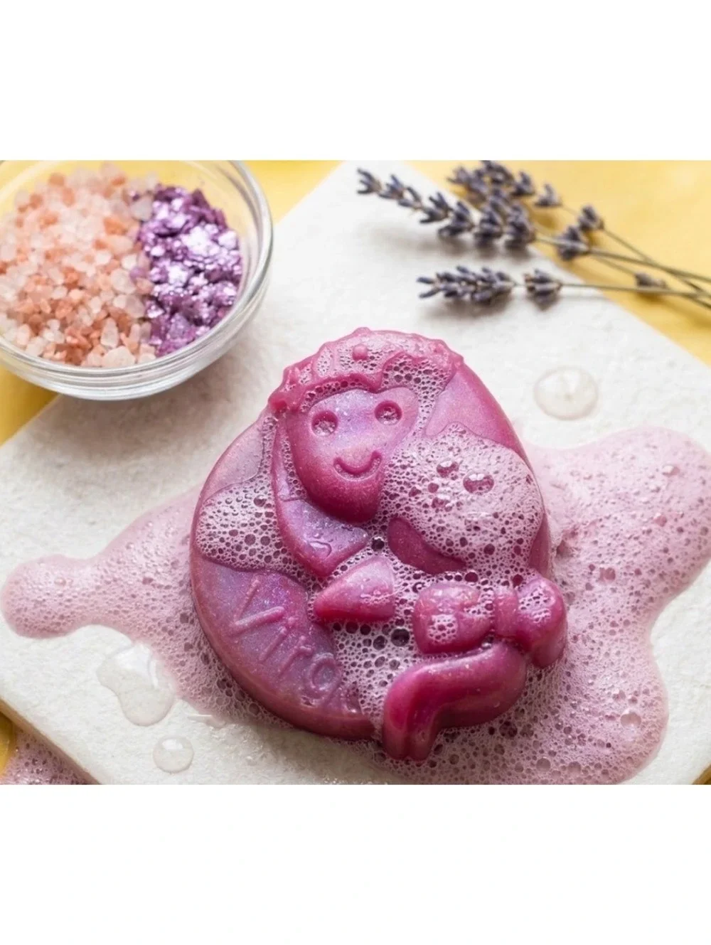 Virgo Soap with Sugar Plum Scent and Amethyst Crystal Inside